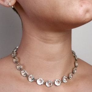 RARE antique 20/30s large rhinestone necklace